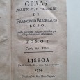 OBRAS POLITICAS E PASTORIZ DE FRANCISCO RODRIGUES LOBO – 1774
