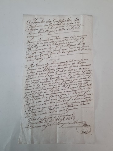 TOMBO DA CAPELLA DA SENHORA DA ESPERANÇA