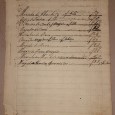 Manuscrito – Folhas de caixa de Arrendamentos  - Século XVIII, XIX