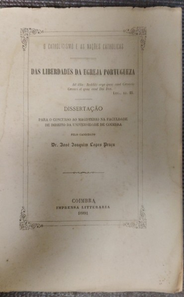 «Das liberdades da Egreja Portuguesa»»