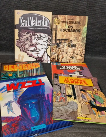 «Lote de seis livros de BD»