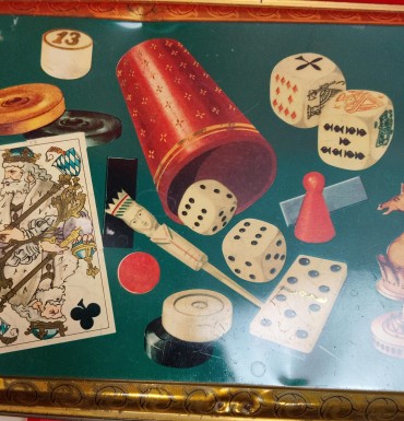 Caixa de jogos vintage