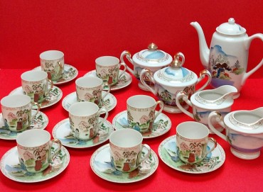 Serviço de café japonês