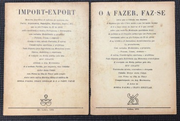 «O A Fazer, Faz-Se / Import-Export - 1ªs Edições»