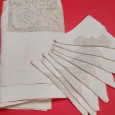 Toalha com renda e guardanapos
