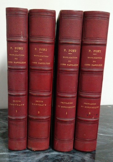 «Explication du Code Napoleon - Petits Contrats - 2 Volumes / Privileges et Hypotheques - 2 Volumes»