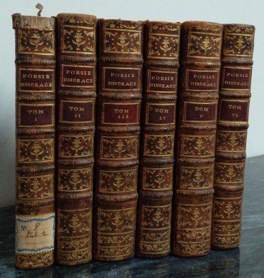 «Poesie D' Horace - 1756- 6 Volumes»