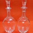 Duas garrafas de vinho cristal 