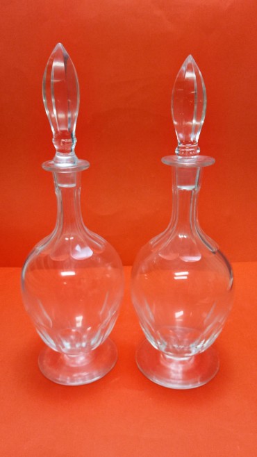Duas garrafas de vinho cristal 