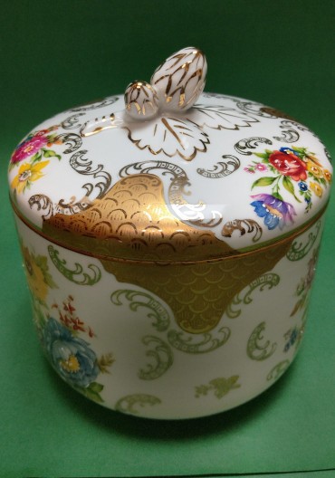Pote porcelana com tampa