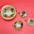 Conjunto peças em cloisonné