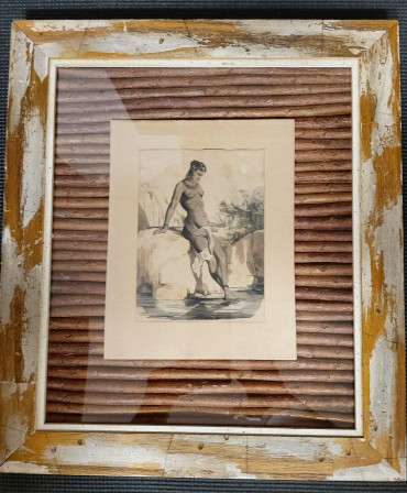 Moldura com gravura antiga