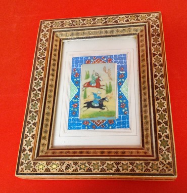 Khatamkari com pintura persa 