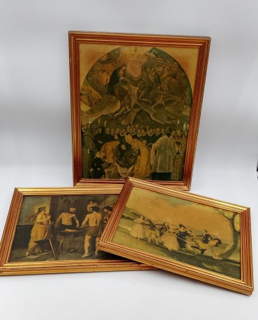 Três impressões sobre tela vintage