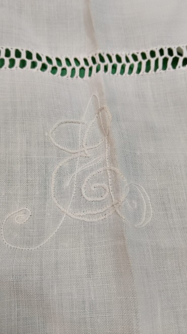 Lençol casal monograma