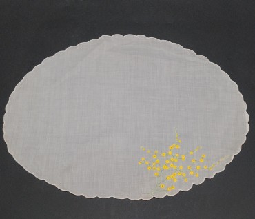 Seis individuais com flores amarelas 