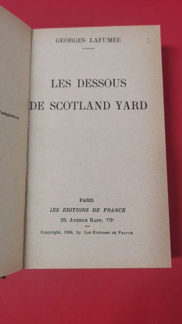 LES DESSOUS DE SCOTLAND YARD