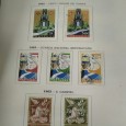 Três conjuntos de três álbuns com importante colecção de selos portugueses