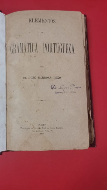 ELEMENTOS DE GRAMÁTICA PORTUGUESA