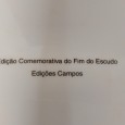«fim do Escudo» prato comemorativo
