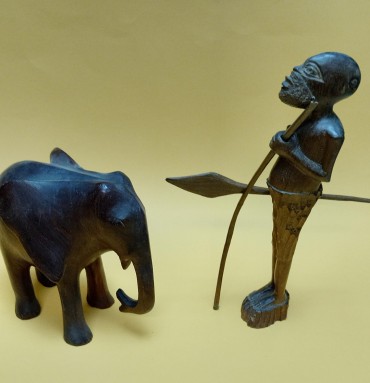 Homem e elefante