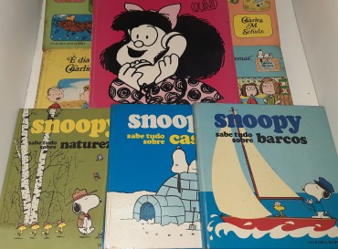 12 Livros de Banda Desenhada “Snoopy, Mafalda e Charlie Brown