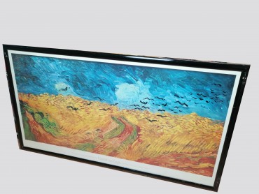 Poster de Museu de grandes dimensões - Campo di grano com volo di corvi - Vincent Van Gogh (1853-1890)