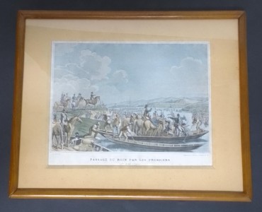 Gravura «Passage du Rhin Par Les Prussiens»