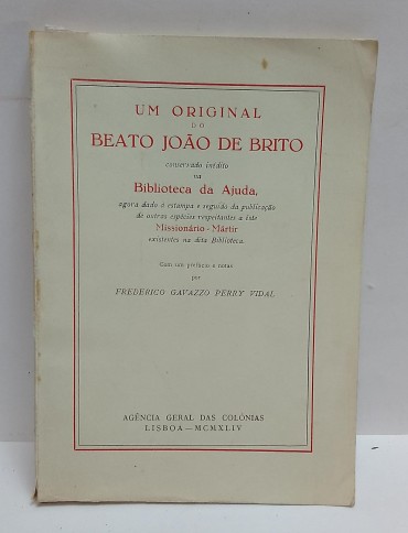 «Um original do Beato João de Brito conservado inédito na Biblioteca da Ajuda»