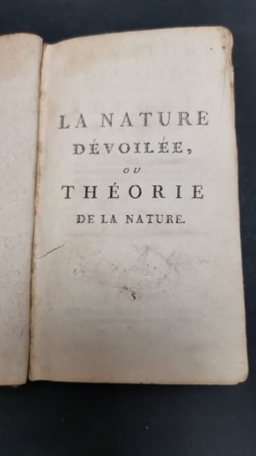 «La NAture Dévoilée, ou Théorie de la nature»