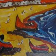 óleo «paisagem marítima»