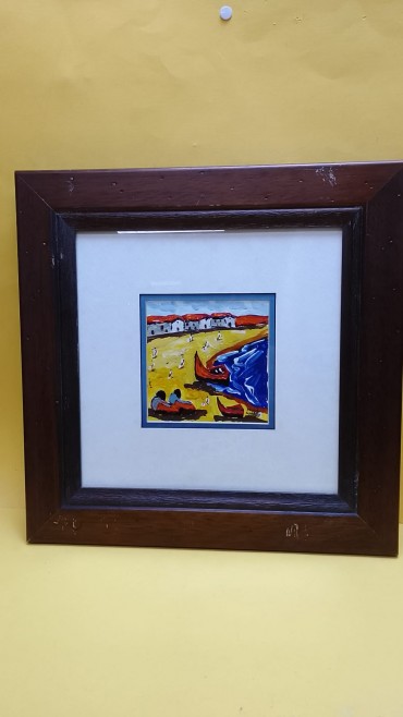 óleo «paisagem marítima»