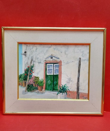 óleo casa no campo