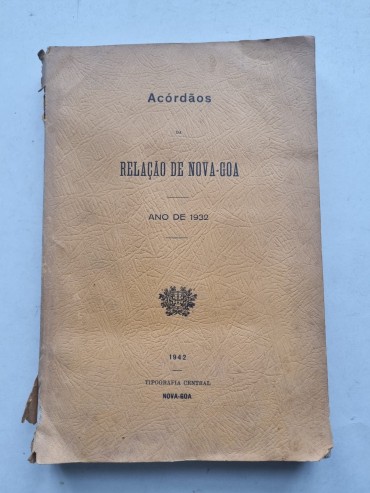 ACORDÃOS DA RELAÇÃO DE NOVA-GOA