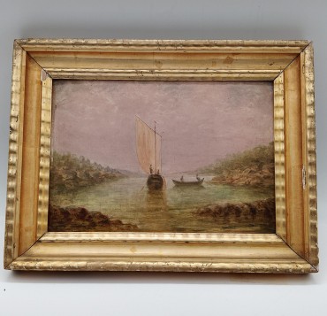 LUIZ  A. TOMASINI (1823-1902) - «Um barco do Douro»