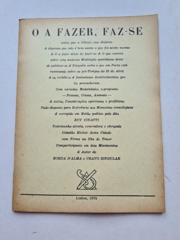 O A FAZER, FAZ-SE 