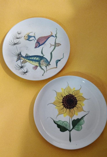 Dois pratos decorados