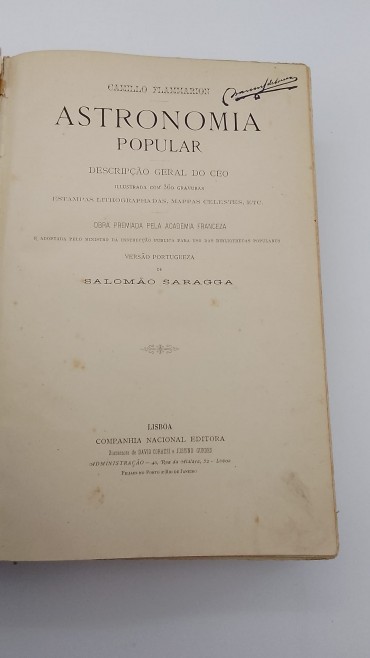 «Astronomia Popular. Descripção Geral do Céo»