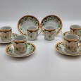 Seis chávenas e seis pires de café TANAKA
