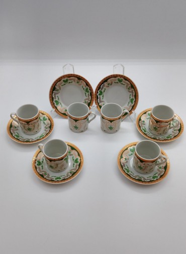 Seis chávenas e seis pires de café TANAKA