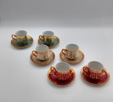 Seis chávenas de café ROYAL CROWN