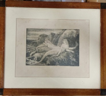 Gravura com Sereias