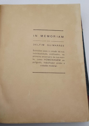 «In memoriam de Delfim Guimarães»