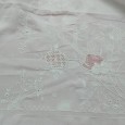 Lençol bordado e ajoures