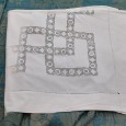 Lençol com desenho em croché