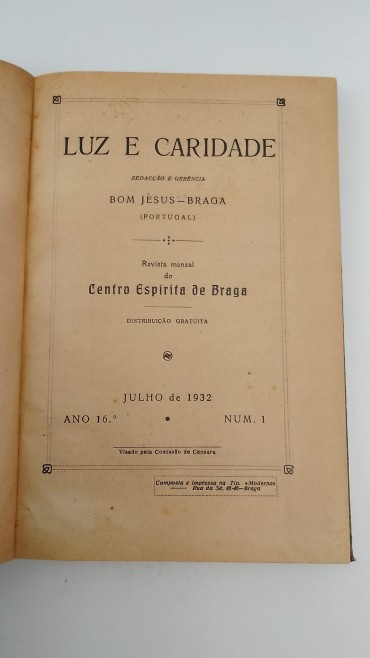 «Revista Luz e Caridade-3 volumes»
