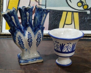 Floreira e taça
