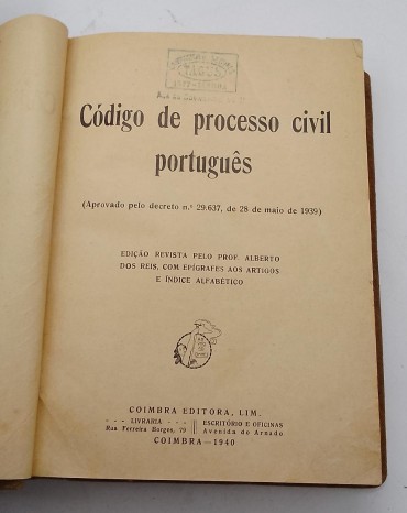 «Código de Processo Civil Português»