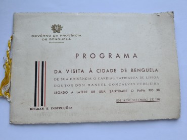 PROGRAMA DA VISITA À CIDADE DE BENGUELA CARDEAL CEREJEIRA