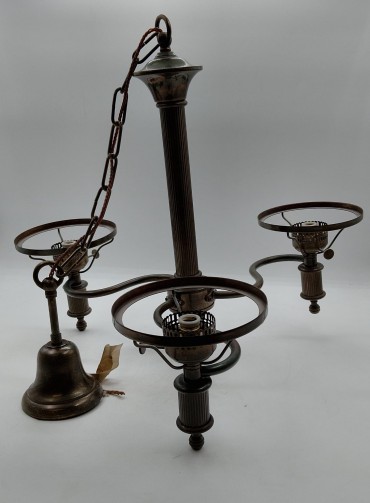 Candeeiro de teto metal amarelo